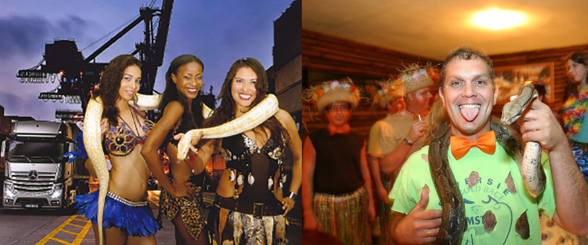 Samba Show met slangen
